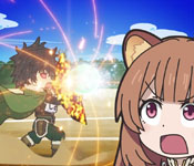 naofumi blocking the ball with his shield